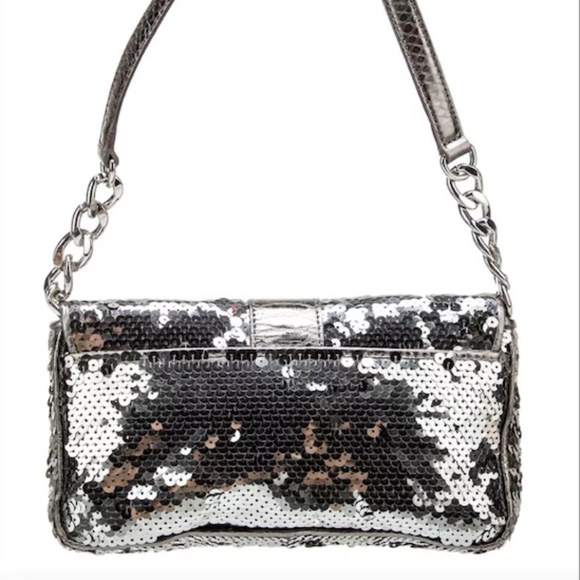 MICHAEL KORS Gunmetal/Dark Silver Sequin Purse - Picture 2 of 13